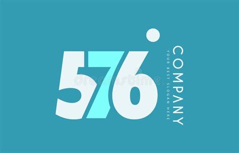 number  blue white cyan logo icon design stock vector illustration  logo number