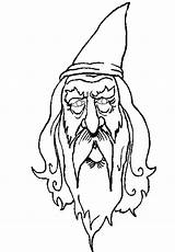 Wizard Coloring Characters Printable Pages sketch template