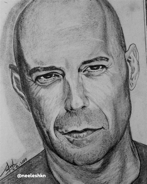 portrait  bruce willis portrait drawing portrait male sketch
