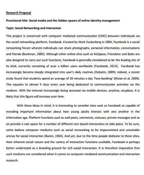 social media proposal templates  word  format