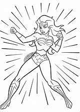 Wonder Woman Coloring Printable Pages Kids sketch template