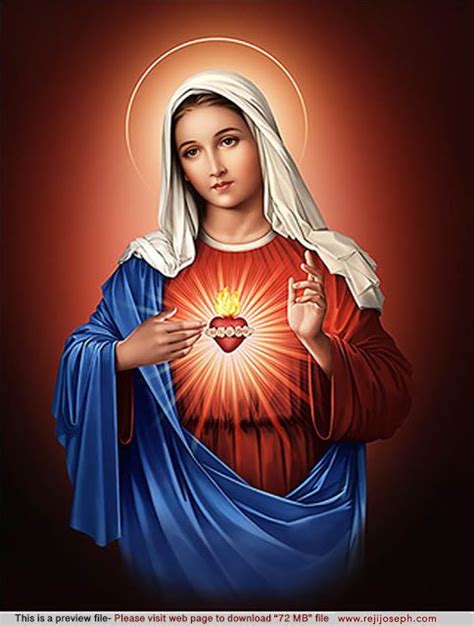 Immaculate Heart Of Mary Red 72 Mb Arte Da Virgem Maria Fotos De