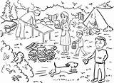 Picnic Picknicks Illustrationen Erholung Freien Großen sketch template