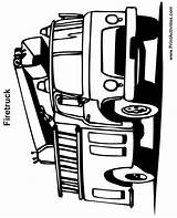 Coloring Firetruck Truck Printactivities Ladder Printables Kids sketch template