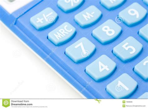 blue calculator stock photo image  isolated office