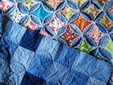 passionate quilter finished  denim quilt