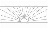 Flag Lebanese Coloring Template sketch template