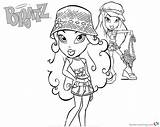 Coloring Pages Bratz Babyz Hats Doll Wear Two Printable Kids sketch template