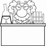 Coloring People Scientist Pages Surfnetkids Mad sketch template