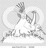 Rake Rhino Pile Holding Leaves Coloring Illustration Line Rf Royalty Clipart Toonaday sketch template