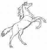 Horse Rearing Coloring Pages Drawing Horses Sketch Lineart Drawings Wild Line Mustang Printable Stallion Deviantart Color Sketches Template Colorings Getdrawings sketch template