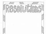 Year Resolutions Colouring sketch template