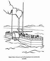 Coloring Pages Boats Steam Fulton Steamboat Robert Boat Kids Clermont Print History Go Color Book Printable Sheets Printables Usa Ship sketch template