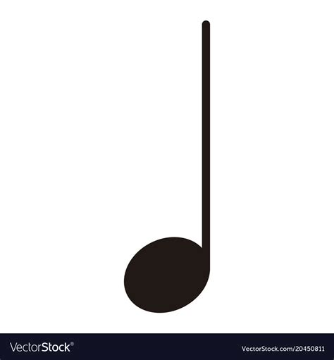 isolated quarter note musical note royalty  vector image