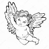 Cherub Cherubs Cupid Tekening Clipartmag Engelen Zeichnung Guardian ángel sketch template