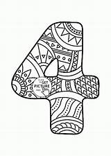 Coloring Pages Number Numbers Kids Counting Pattern Printable Zentangle Wuppsy Gif Sheets Popular sketch template