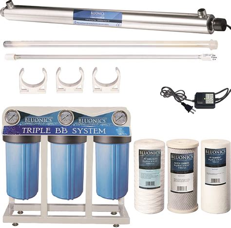 55w Uv Ultraviolet Light Sediment And Carbon Well Water Filter Purifier