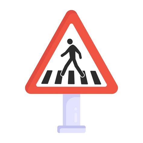 zebra crossing sign  vector art  vecteezy