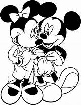 Mickey Coloring Pages Getdrawings Minnie sketch template