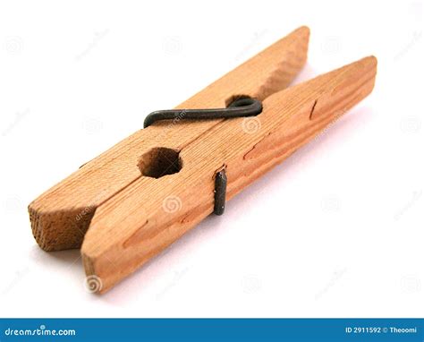 wooden clothes peg   white stock photography image