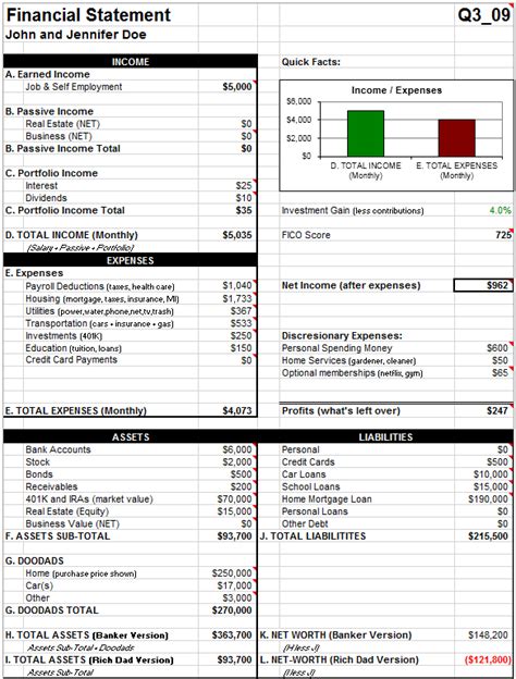 financial statement template  blue layouts