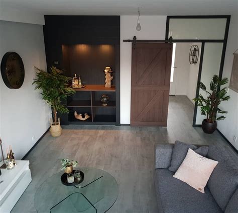 mooie pvc vloer  beton  nars oversized mirror furniture home decor instagram