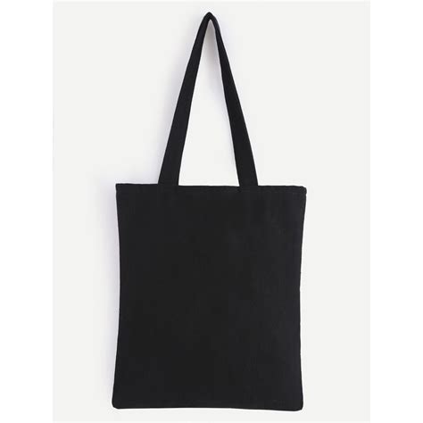 plain black canvas tote bag high quality  oz shopee malaysia