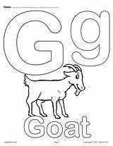 Pages Alphabet Goat Worksheets Lowercase Supplyme Uppercase Sheets sketch template