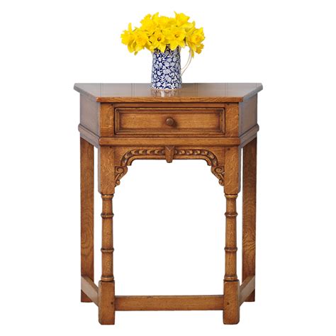 oak canted hall table titchmarsh goodwin