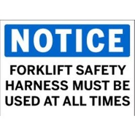 forklift safety harness      times notice