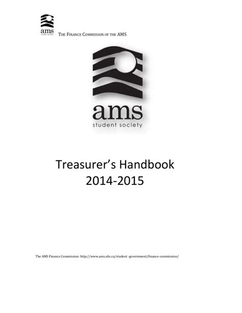 Treasurer`s Handbook Alma Mater Society Of Ubc