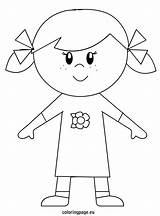 Girl Little Girls Coloring sketch template