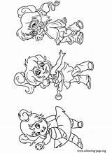 Alvin Chipmunks Coloring Pages Chipettes Brittany Jeanette Eleanor Chipmunk Colouring Cute Characters Movie Kids Sheets Print Fun These Squeakquel Disney sketch template