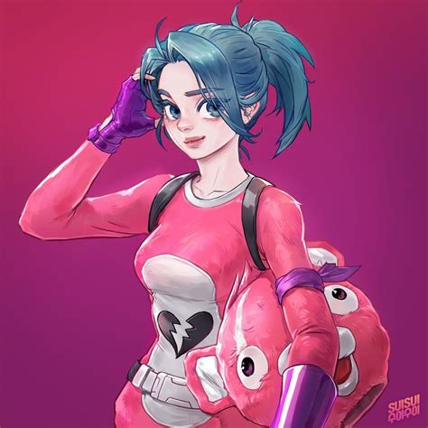fortnite pink bear costume by hey suisui in 2019 anime bear costume video game art