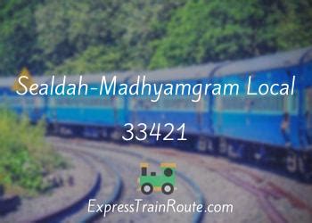 sealdah madhyamgram local  route schedule status timetable