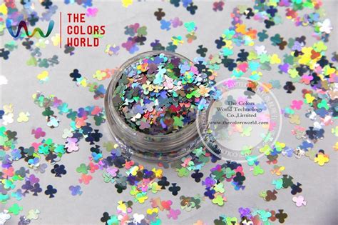 Tca100 Laser Silver Color Clubs 5mm Size Glitter Dust Specular Luster