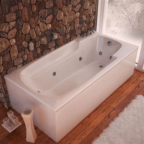 atlantis tubs ewl eros       rectangular whirlpool jetted bathtub  left side