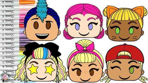 lol surprise dolls emoji coloring book page compilation lol dolls