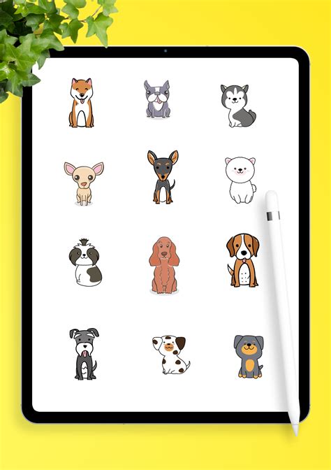 cute dogs sticker pack png