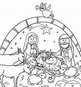 Nativity Coloring Scene Christmas Pages Printable Story Kids Religious Preschool Di Christian Da Colorare Disegni Print Bambini Color Church Per sketch template