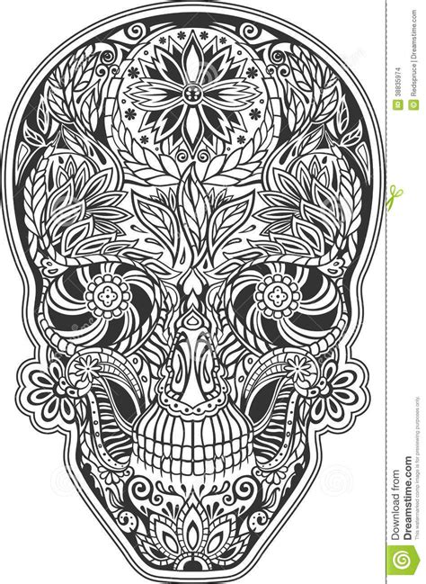 human skull   flowers skull coloring pages coloring pages