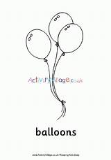 Balloons Colouring Balloon Colour Coloring Pages Birthday Year Village Activity Explore sketch template