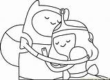 Finn Bubblegum Coloring Princess Pages Coloringpages101 Adventure Time sketch template