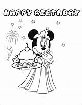 Minnie Mouse Coloring Birthday Pages Mickey Cupcake Happy Cake Party Princess Printable Baking Disney Print Color Coloring4free Getcolorings Kids Book sketch template