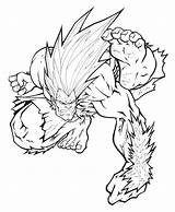 Akuma Blanka sketch template