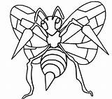 Pokemon Beedrill Coloring Pages Mega Drawings sketch template