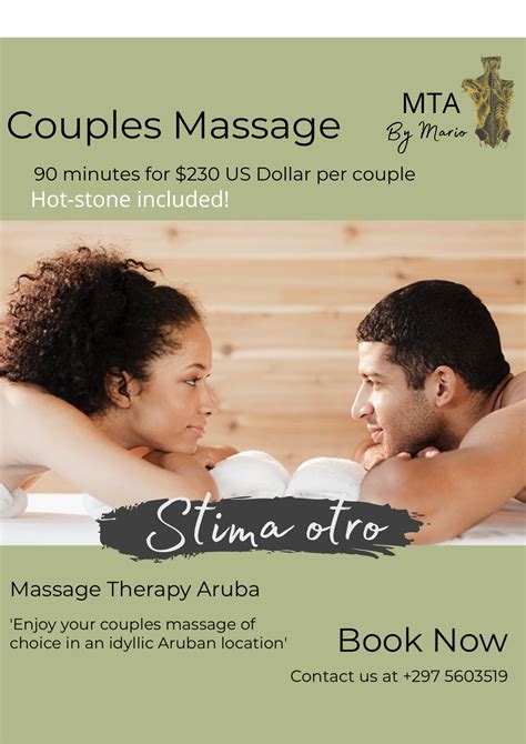 90 min couples massage special massage therapy aruba