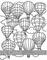 Balloon Globo Colorear Globos sketch template