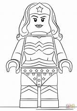 Lego Coloring Pages Super Wonder Woman sketch template