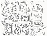 Coloring Pages July 4th Freedom Independence Printable Ring Declaration Let Color Fourth Adult Patriotic Print Sheets Drawing Writing Getdrawings Getcolorings sketch template